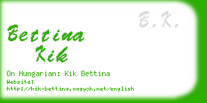 bettina kik business card